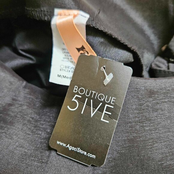 NWT A'gaci Black High-low Black Skirt Size M - Picture 7 of 8